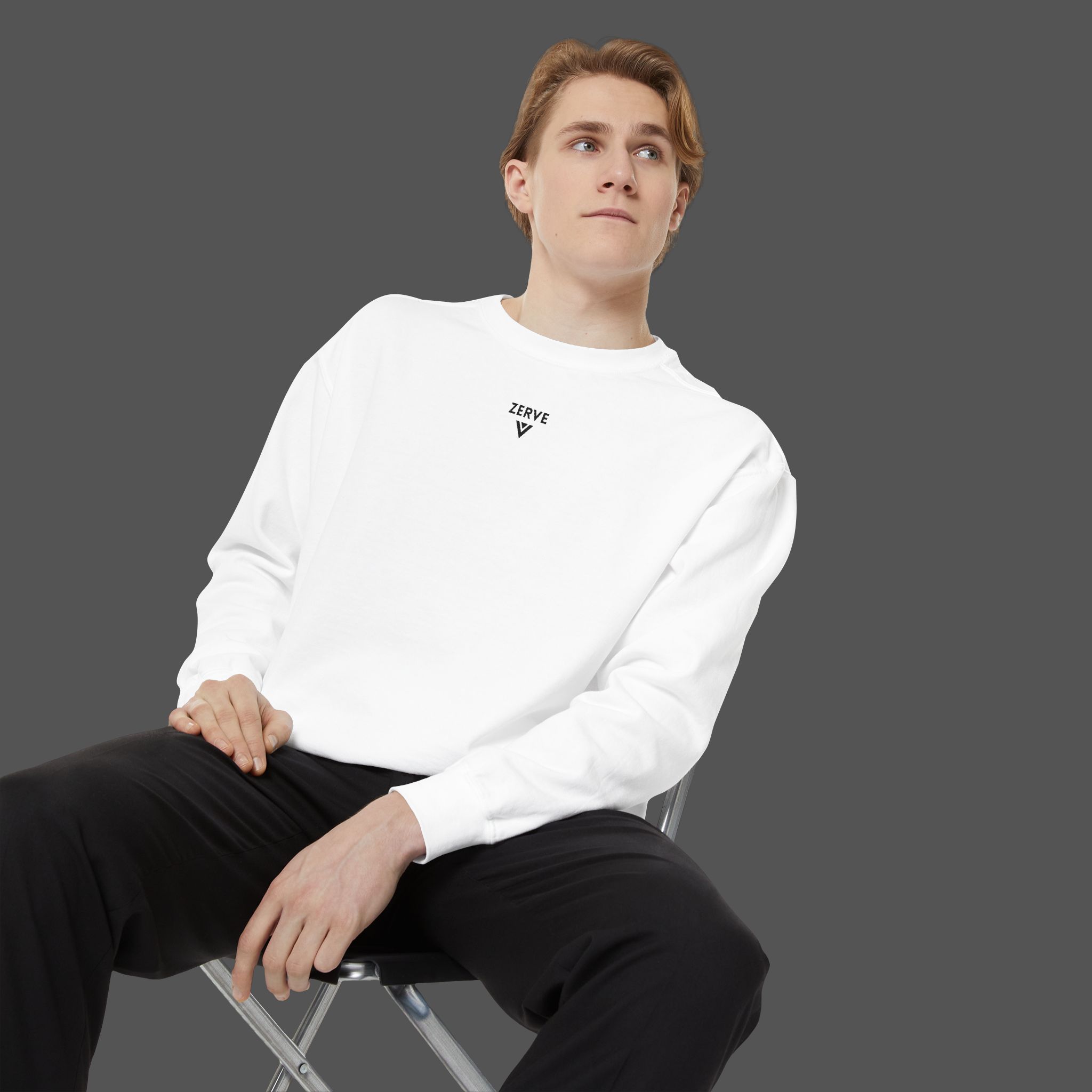 Cozy Unisex Garment-Dyed Sweatshirt with Retro Vibes