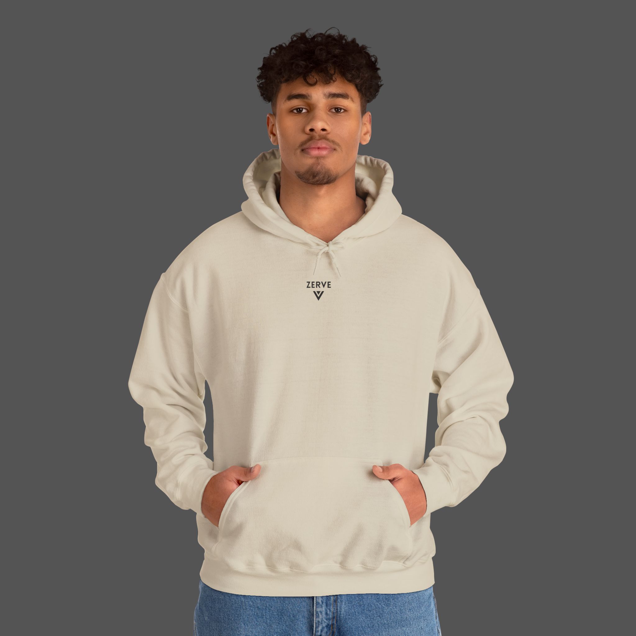 ZERVE Core Minimalist Logo Pullover Hoodie